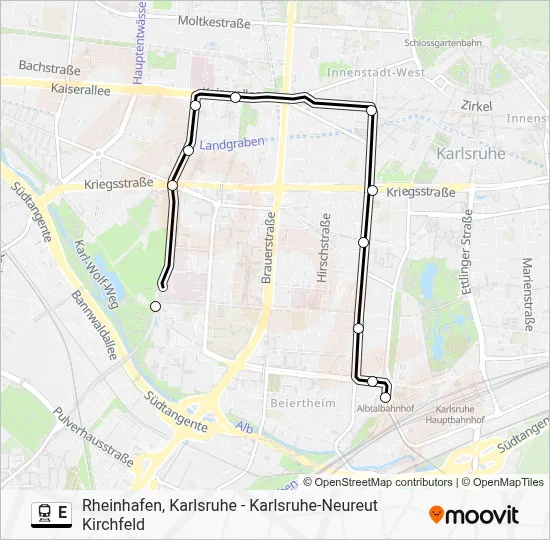 E Train Line Map