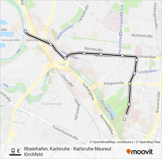 E Train Line Map