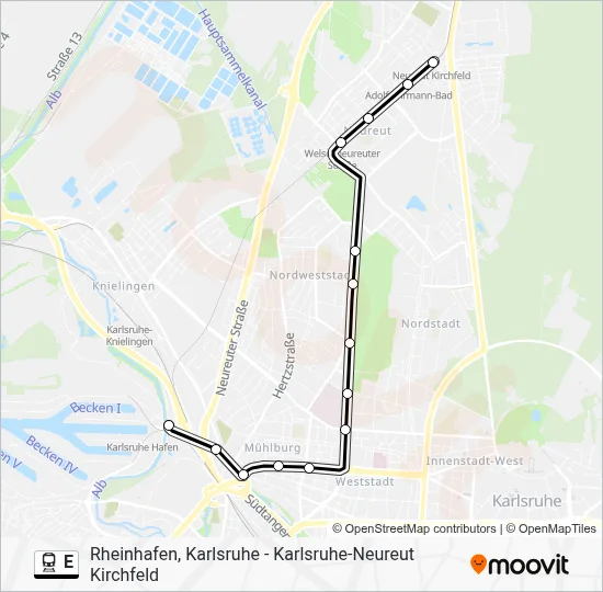Bahnlinie E Karte