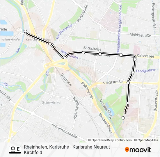 E Train Line Map