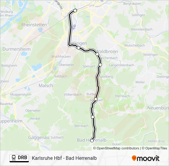 Bahnlinie DRB Karte