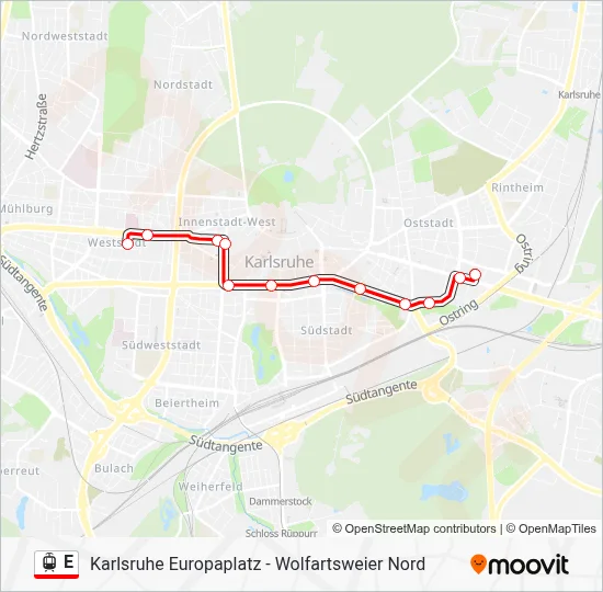 E Light Rail Line Map