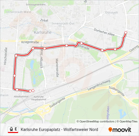 E Light Rail Line Map