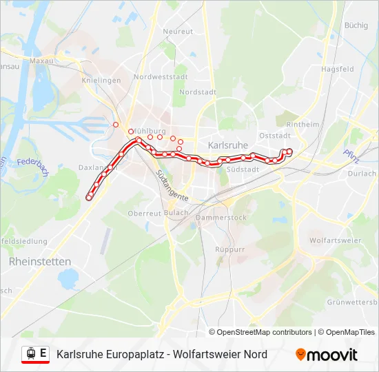 E Light Rail Line Map