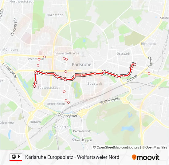 E Light Rail Line Map