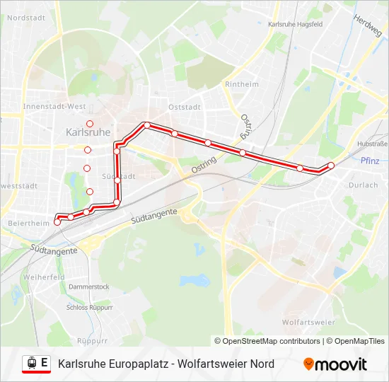 E Light Rail Line Map