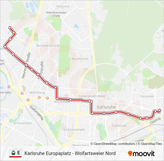 E Light Rail Line Map