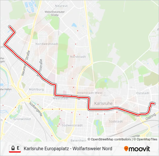 E Light Rail Line Map
