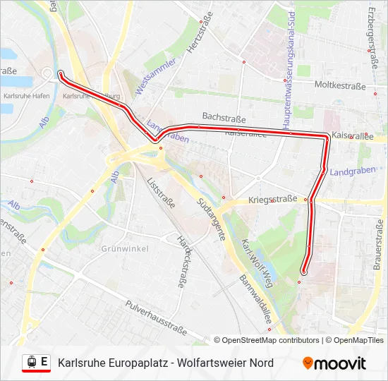 E Light Rail Line Map