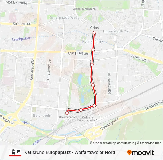 E Light Rail Line Map