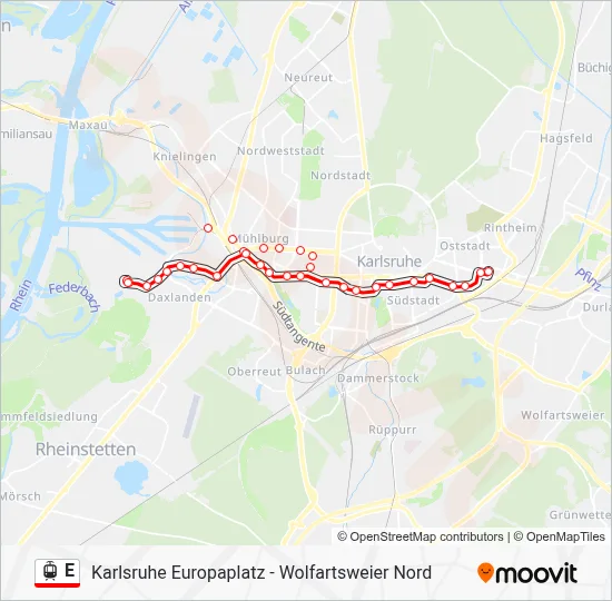 E Light Rail Line Map