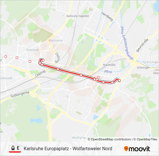 E Light Rail Line Map