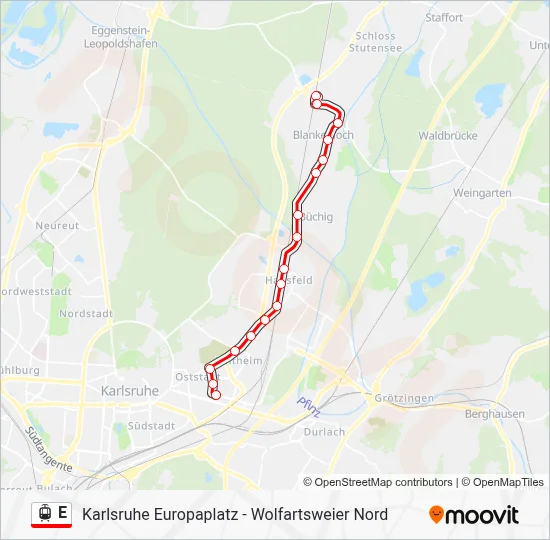 E Light Rail Line Map