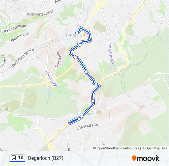 10 Bus Line Map