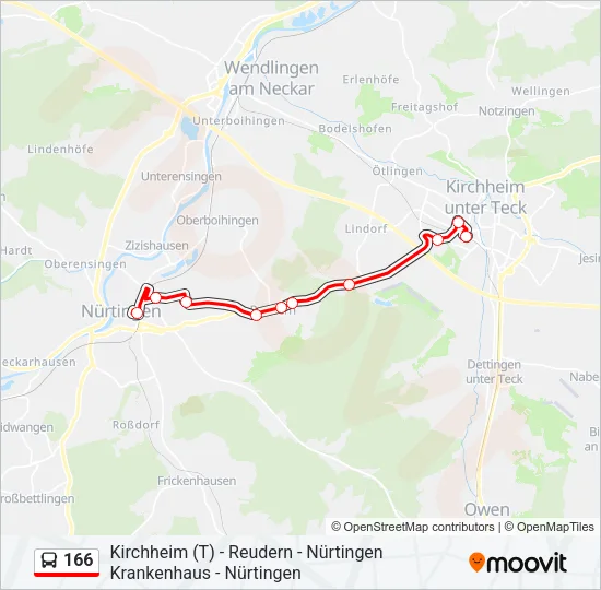 166 Bus Line Map
