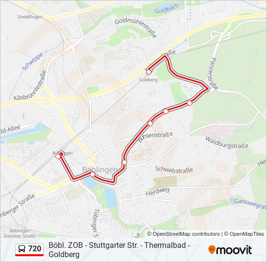 720 bus Line Map