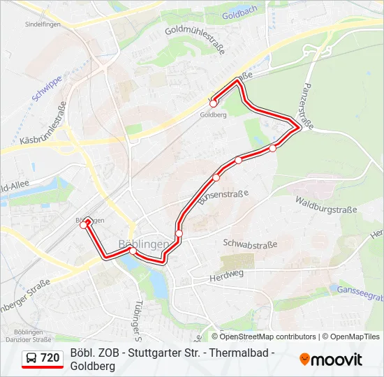 720 Bus Line Map