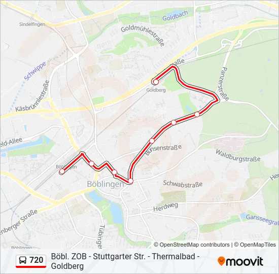 720 Bus Line Map