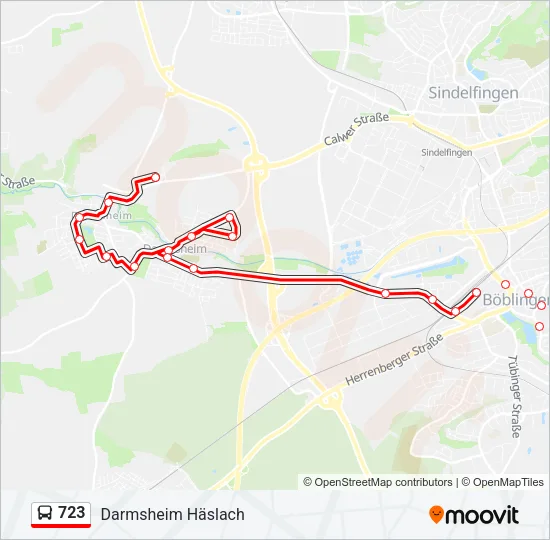 723 Bus Line Map