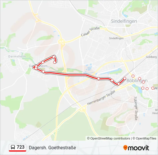 723 Bus Line Map