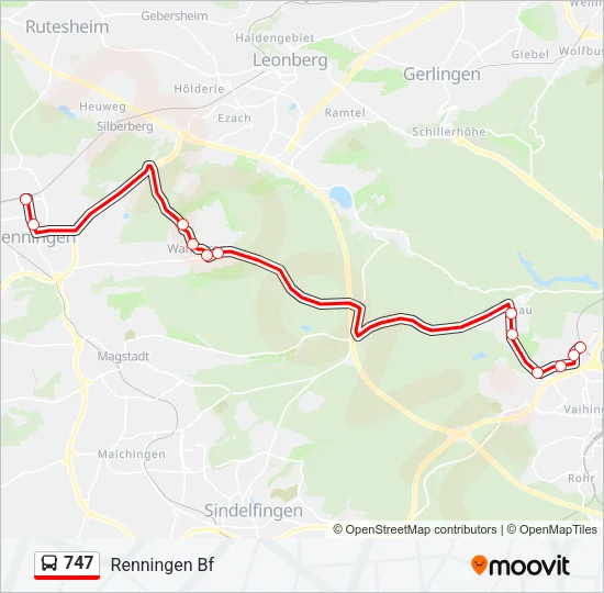 747 Bus Line Map