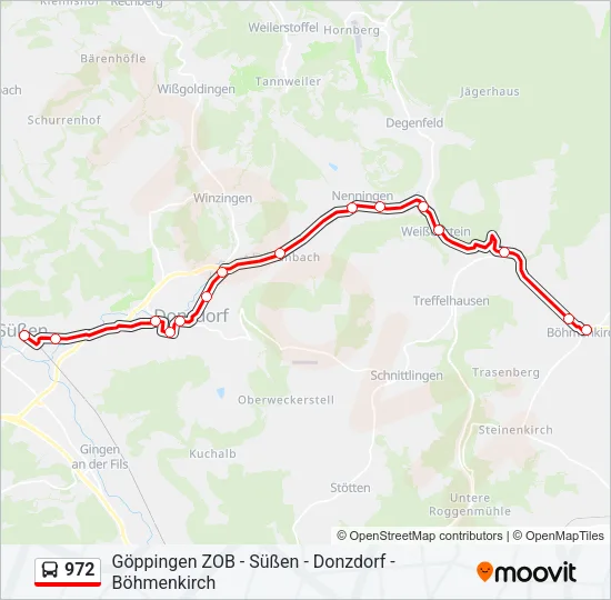 972 Bus Line Map