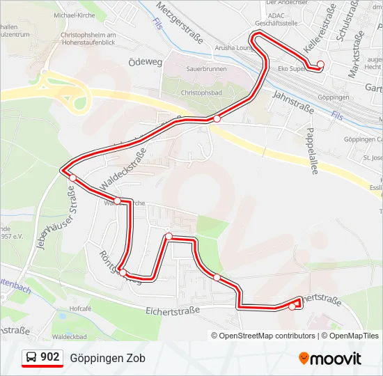 902 Bus Line Map