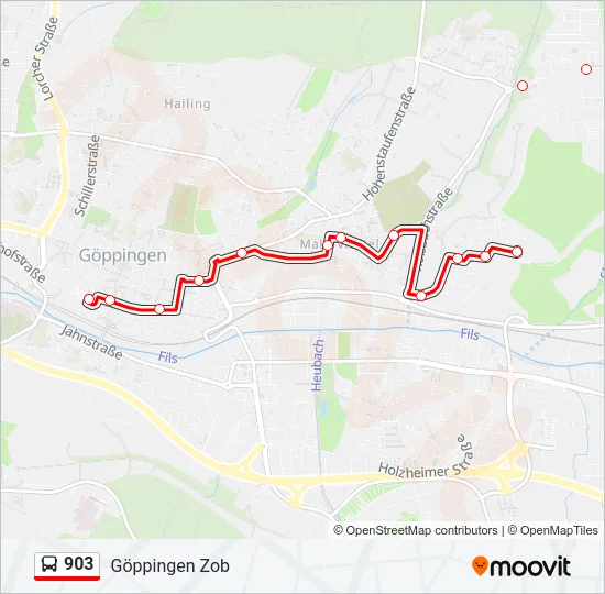903 Bus Line Map