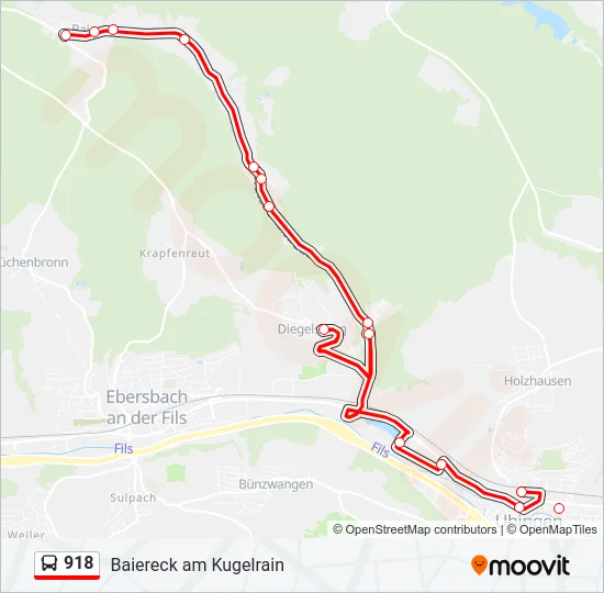 918 Bus Line Map