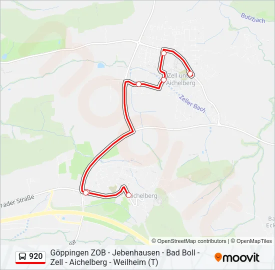 920 Bus Line Map