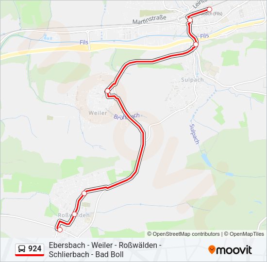 924 Bus Line Map