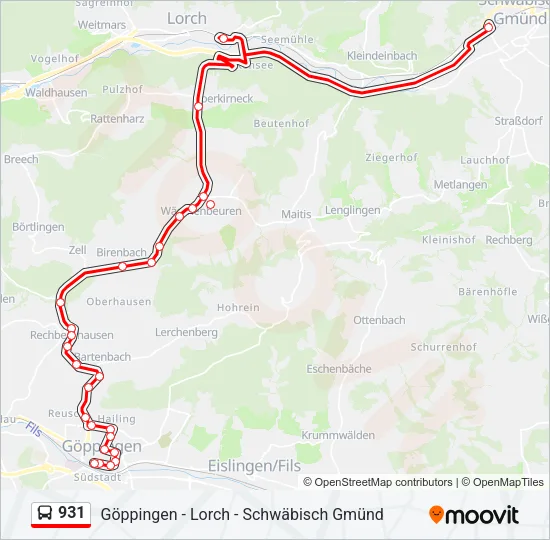 931 Bus Line Map