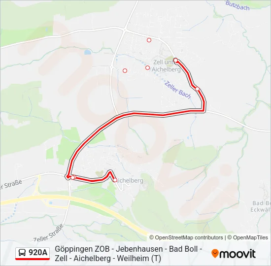 920A Bus Line Map