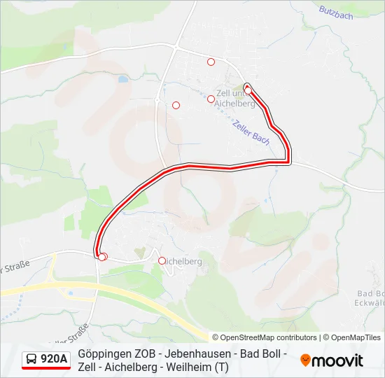 920A Bus Line Map