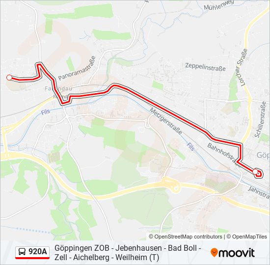 920A bus Line Map