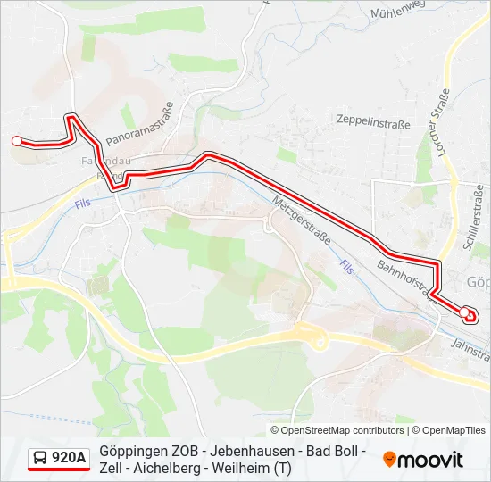 920A Bus Line Map