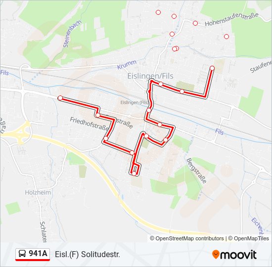 Buslinie 941A Karte