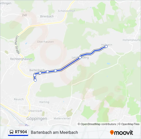 RT904 Bus Line Map