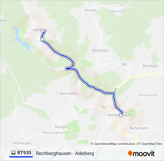 RT935 Bus Line Map