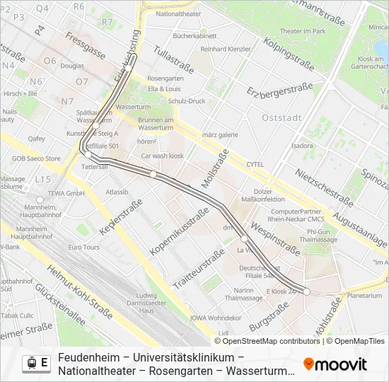 E Light Rail Line Map