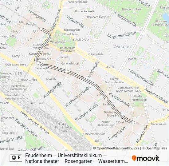 E Light Rail Line Map