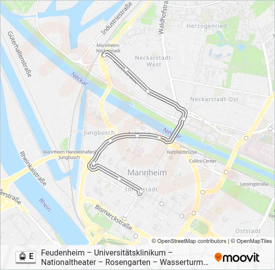 E Light Rail Line Map