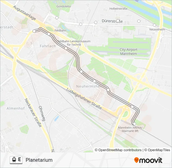 E Light Rail Line Map