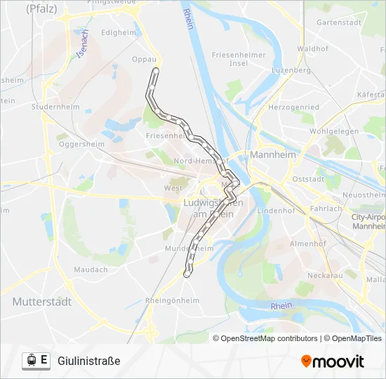 E Light Rail Line Map