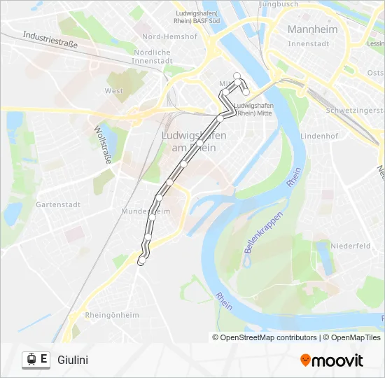 E Light Rail Line Map
