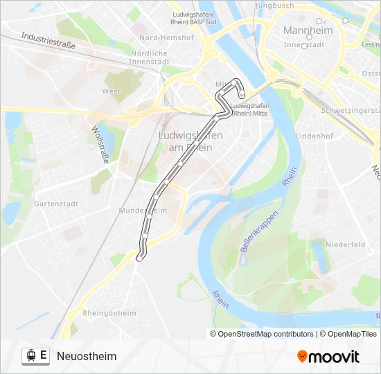 E Light Rail Line Map