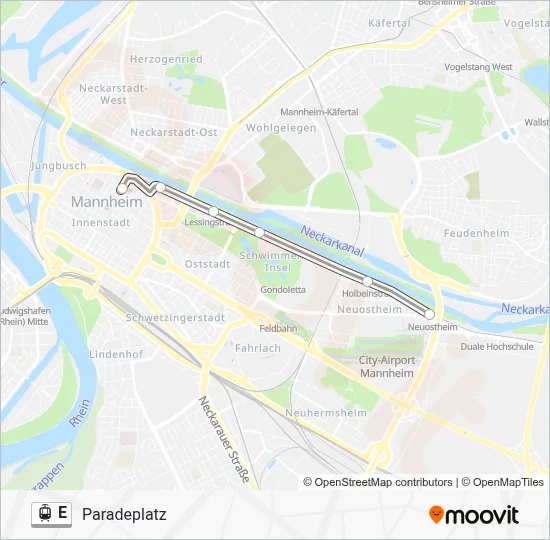 E Light Rail Line Map
