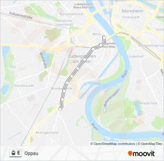E Light Rail Line Map
