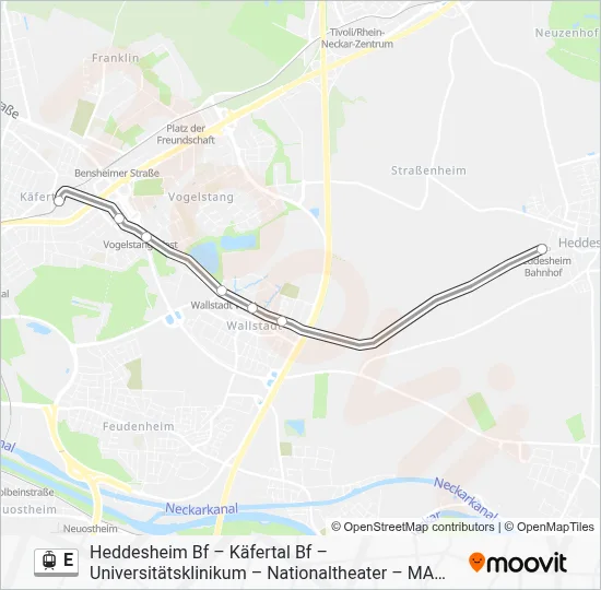E Light Rail Line Map