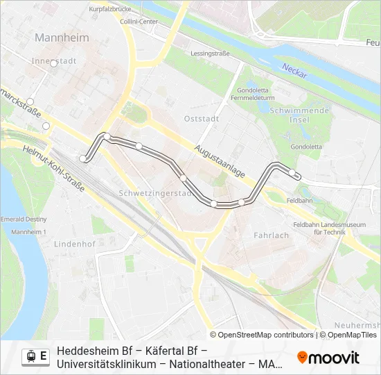 E Light Rail Line Map